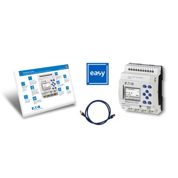 Starter package consisting of EASY-E4-AC-12RC1, patch cable and software license for easySoft image 1