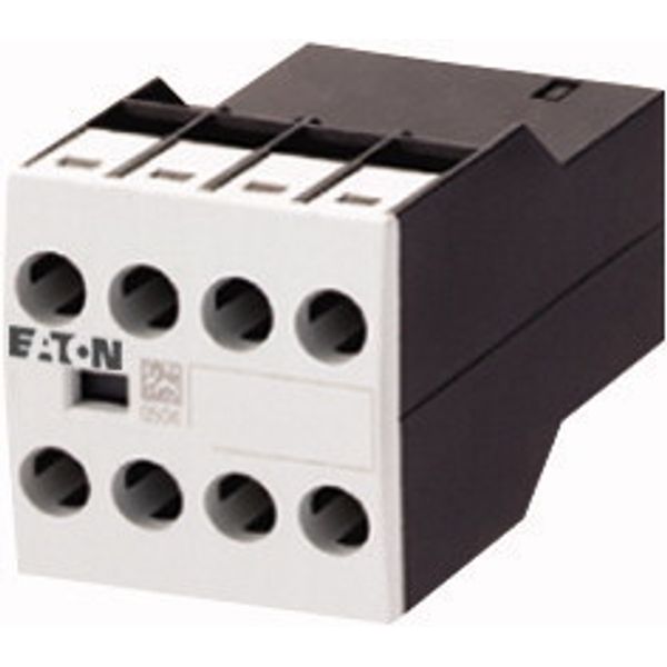 Auxiliary contact module, 4 pole, Ith= 16 A, 3 N/O, 1 NC, Front fixing, Screw terminals, DILM7-10 - DILM38-10 image 1