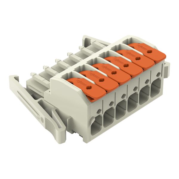 1-conductor female connector lever Push-in CAGE CLAMP®, light gray image 1