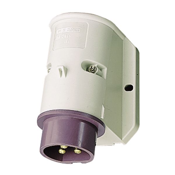 Wall mounted inlet, 32A3p0h, IP44 image 1