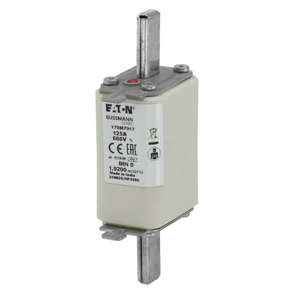 Fuse-link, high speed, 200 A, AC 660 V, DIN 0, aR, DIN, IEC, single indicator, live gripping lugs image 20