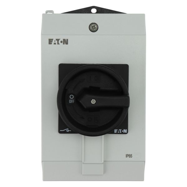 Main switch, P1, 40 A, surface mounting, 3 pole + N, STOP function, With black rotary handle and locking ring, Lockable in the 0 (Off) position image 12