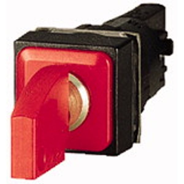 Key-operated actuator, 3 positions, red, maintained image 1