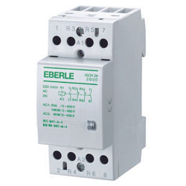 Installation contactor hum-free, AC 230V, 3NO/1NC, 24A, M: 52.5x63x58mm image 2