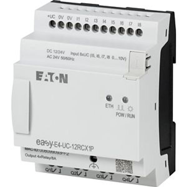 Control relays, easyE4 (expandable, Ethernet), 12/24 V DC, 24 V AC, Inputs Digital: 8, of which can be used as analog: 4, push-in terminal image 11