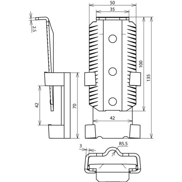 Wedge connector, St/tZn for concrete foundation for Rd 10mm / Fl -40x4 image 2