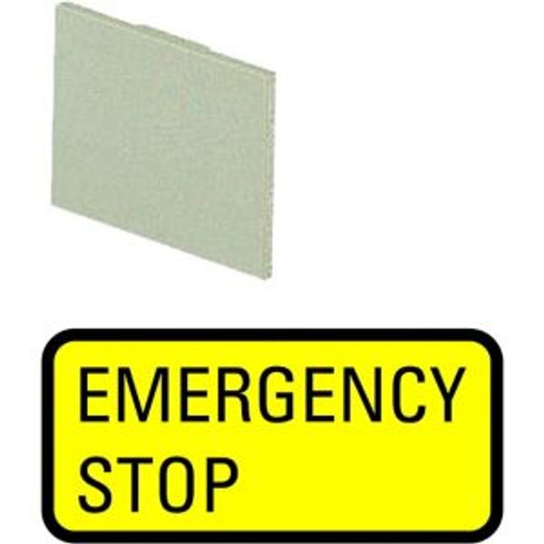 Insert label, yellow, emergency-Stop image 4