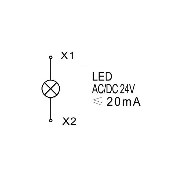 LED-indicator monobloc 24VAC/DC white image 3
