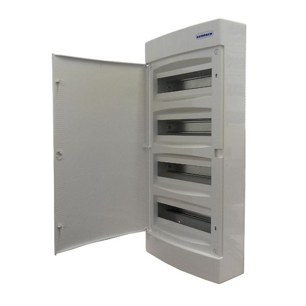 Wall-mounting Distribution Board 4-row, 48MW, white door image 1