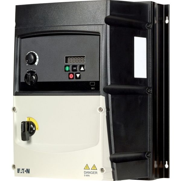 Variable frequency drive, 230 V AC, 3-phase, 46 A, 11 kW, IP66/NEMA 4X, Radio interference suppression filter, Brake chopper, 7-digital display assemb image 4