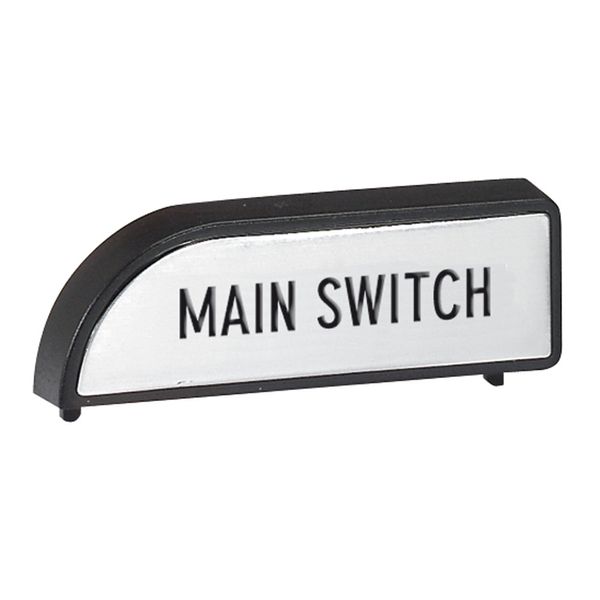Duty label - for isolating switch padlockable faceplate - marked ''Main switch'' image 1
