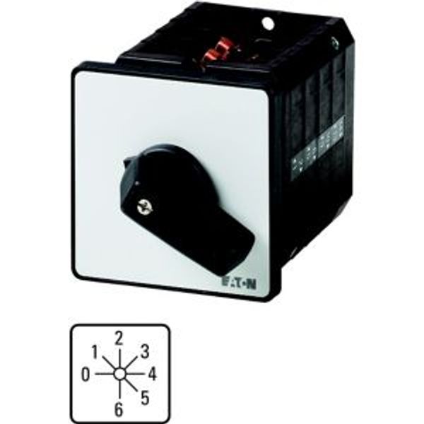 Step switches, T5B, 63 A, flush mounting, 4 contact unit(s), Contacts: 6, 45 °, maintained, With 0 (Off) position, 0-6, Design number 8244 image 2