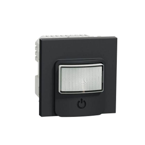 New Unica - Motion sensor with push button integrated and relay - anthracite image 1
