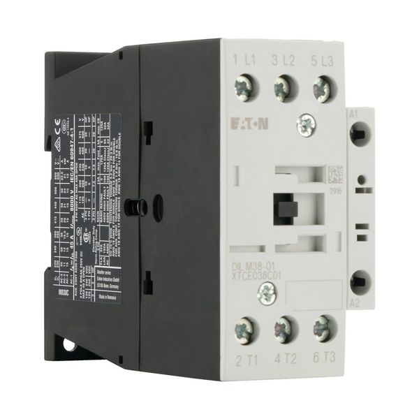 Contactor, 3 pole, 380 V 400 V 18.5 kW, 1 NC, 230 V 50/60 Hz, AC operation, Screw terminals image 10