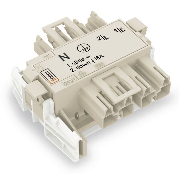 Linect® T-connector 4-pole Cod. A white image 1