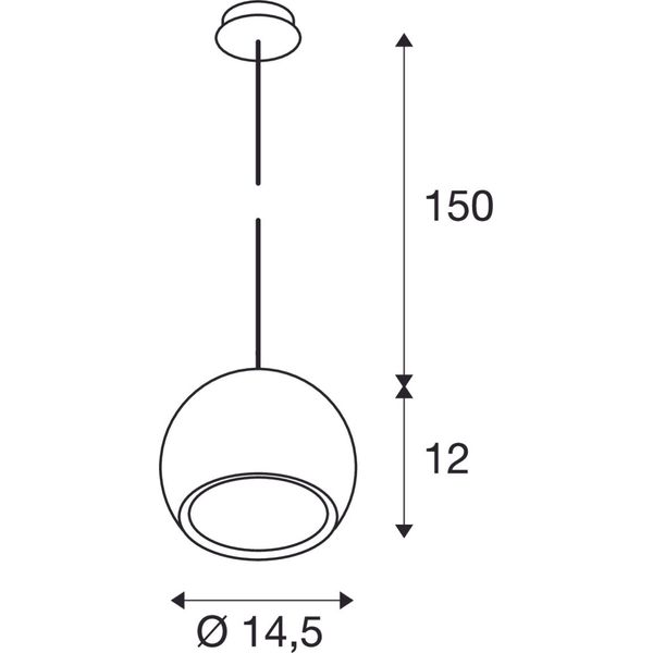 LIGHT EYE pendulum luminaire, GU10, max. 75W, copper colour image 2