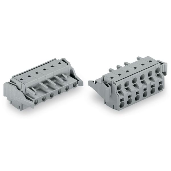 2-conductor female connector Push-in CAGE CLAMP® 2.5 mm² gray image 3