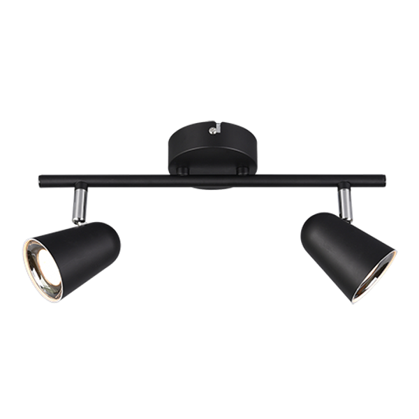 Toulouse LED spotlight 2-pc matt black image 1