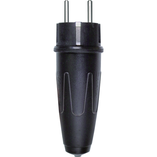 Heavy solid-rubber SCH-plug bk image 2