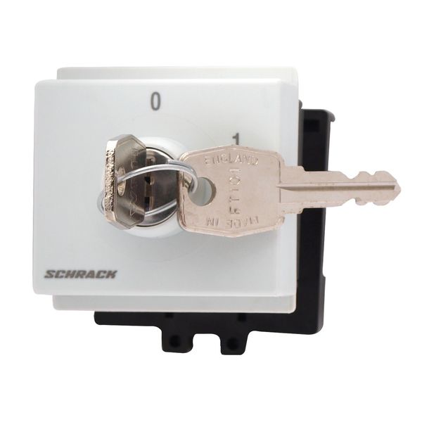 ON-OFF switch, DIN-rail mounting, 1 pole, 20A, with key image 1