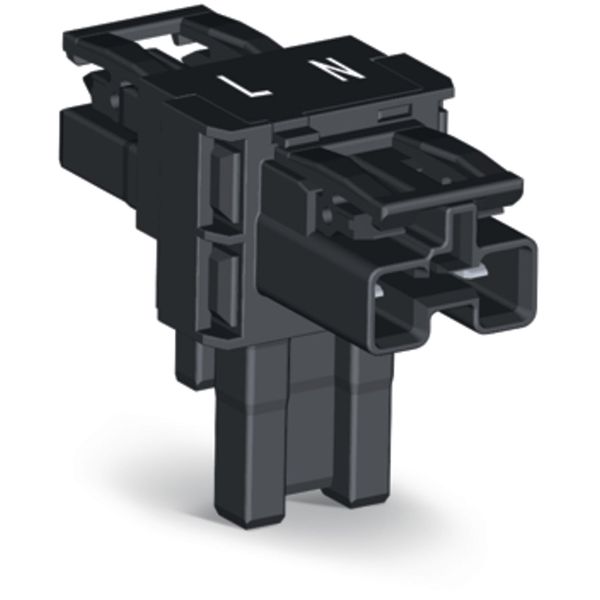 T-distribution connector 2-pole Cod. A black image 1