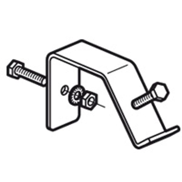 Supports (2) - for 45° rail slope - with 4 M6 screws, nuts, washers image 1