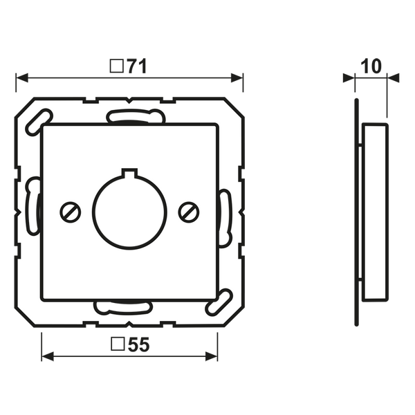 Centre plate for command devices A564WW image 6