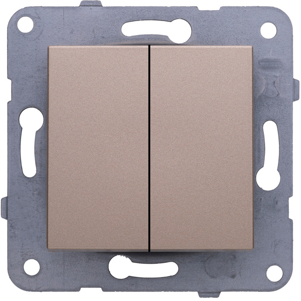 Karre Plus-Arkedia Bronze (Quick Connection) Impulse Two Gang Switch image 1