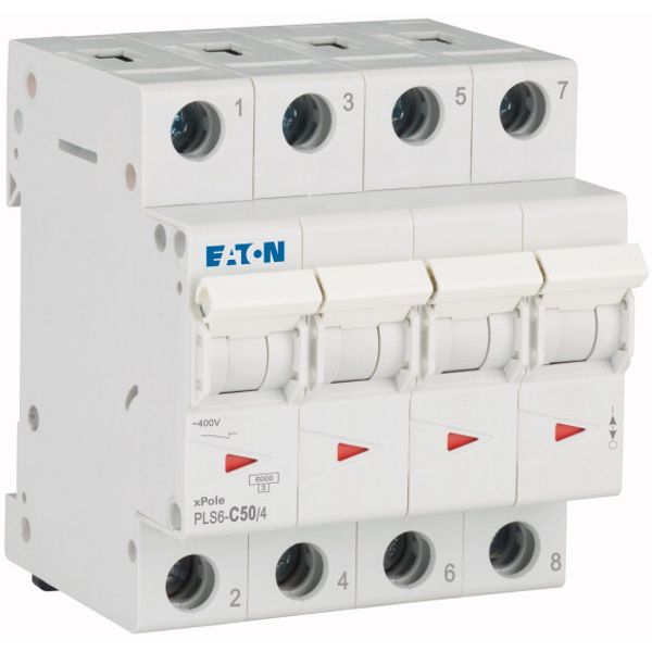 Miniature circuit breaker (MCB), 50 A, 4p, characteristic: C image 4