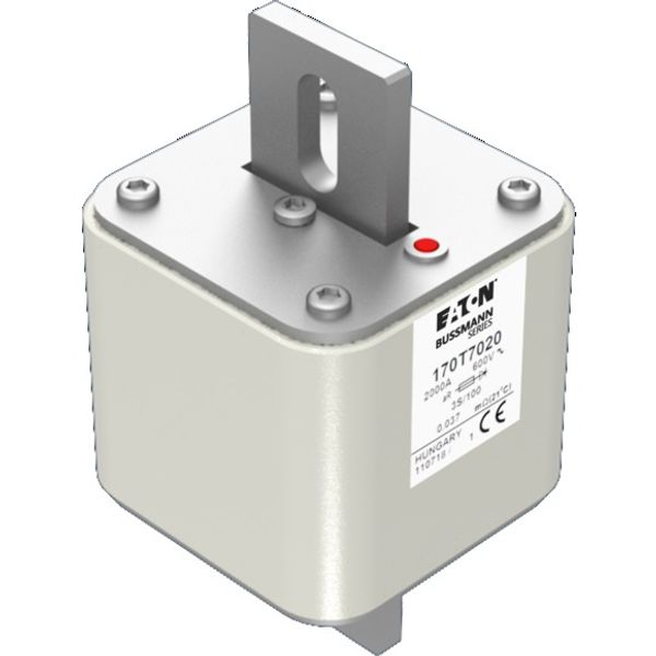 Fuse-link, high speed, 2000 A, AC 600 V, size 3, 74 x 74 x 140 mm, aR, IEC, visual indicator image 3