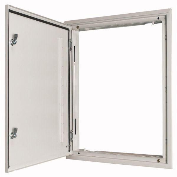 3-component flush-mounting door frame with door, open air, double-bit lock, IP43, HxW=1560x600mm image 1