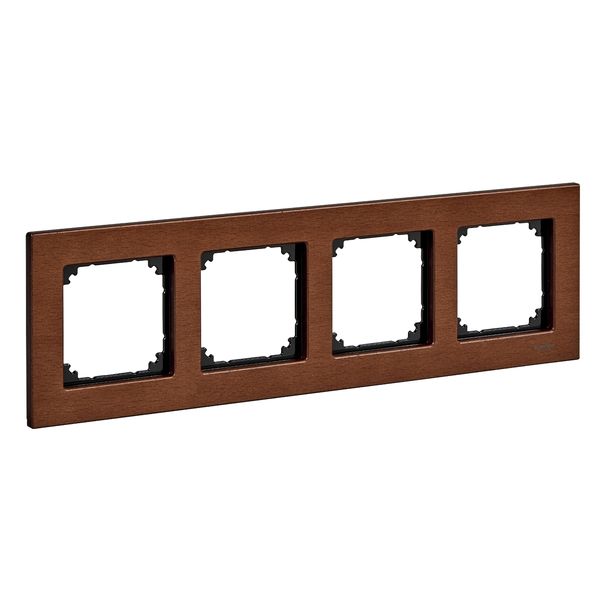 Wood frame, 4-gang, Cherry wood, M-Elegance image 3