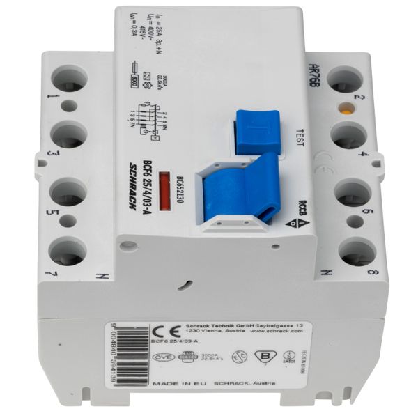 Residual current circuit breaker 25A, 4-p, 300mA, type A,6kA image 7
