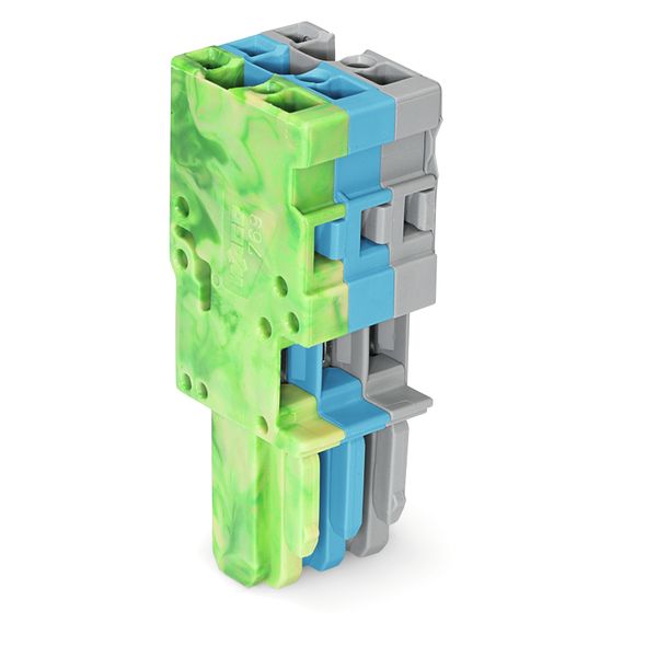 1-conductor female connector CAGE CLAMP® 4 mm² green-yellow, blue, gra image 1
