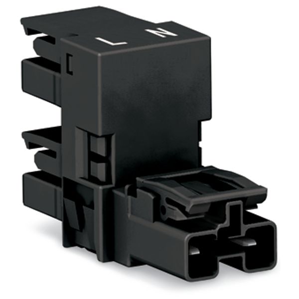 h-distribution connector 2-pole Cod. A black image 2