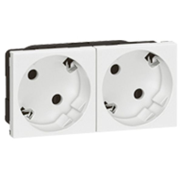 Multi-support multiple socket Mosaic - 2 x 2P+E automatic terminals - standard image 1