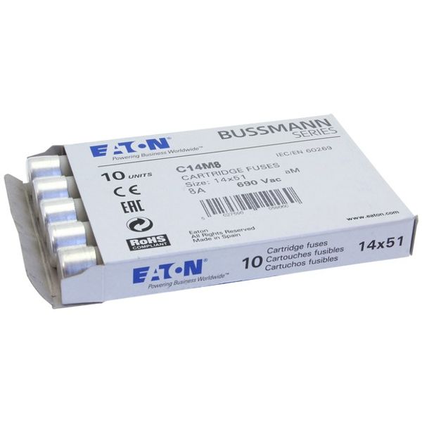 Fuse-link, LV, 8 A, AC 690 V, 14 x 51 mm, aM, IEC image 1