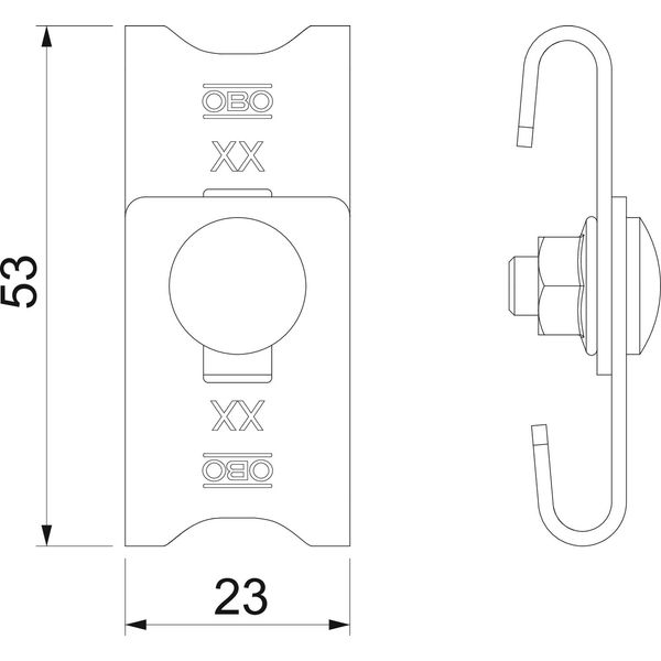 GEV 36 FT Corner connector for mesh cable tray image 2