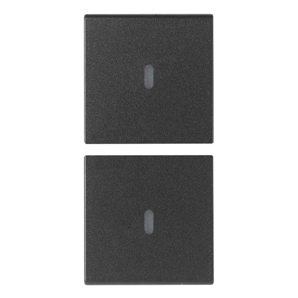 2 half buttons 1M w/o symbol cust. grey image 1