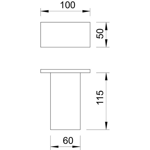 KU 7 AOX FT Head plate for US 7 support for welding 100x50 image 2