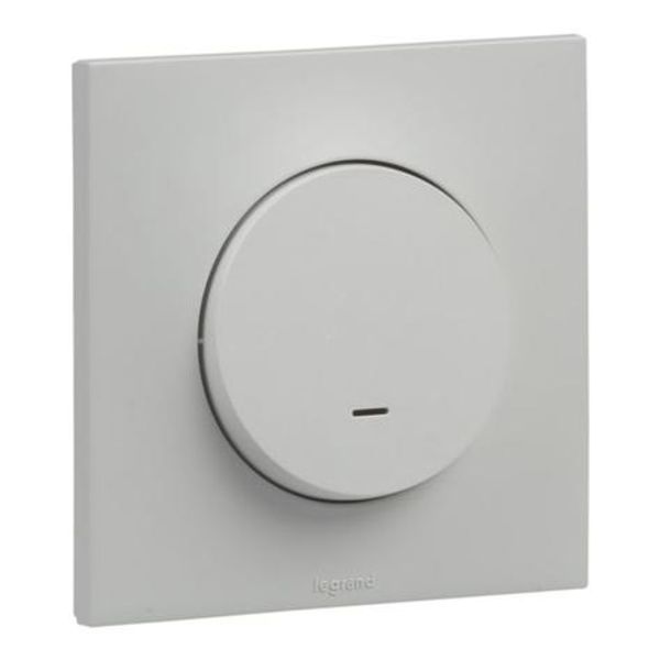 Urbano 6A push button, luminous LED indicator, gray finish image 1