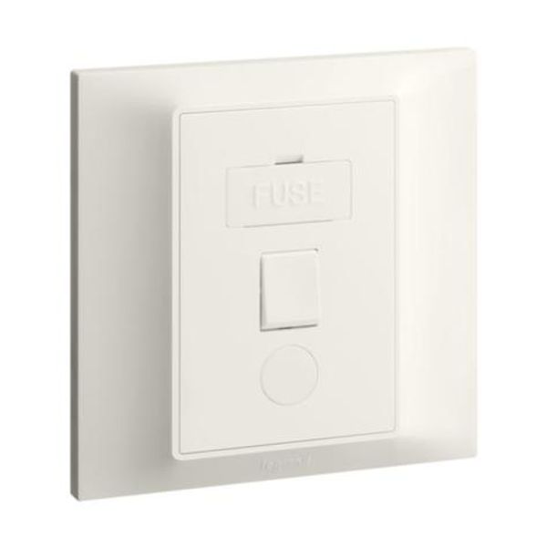 Belanko S switched Fused Connection Unit + cord outlet - Ivory image 1