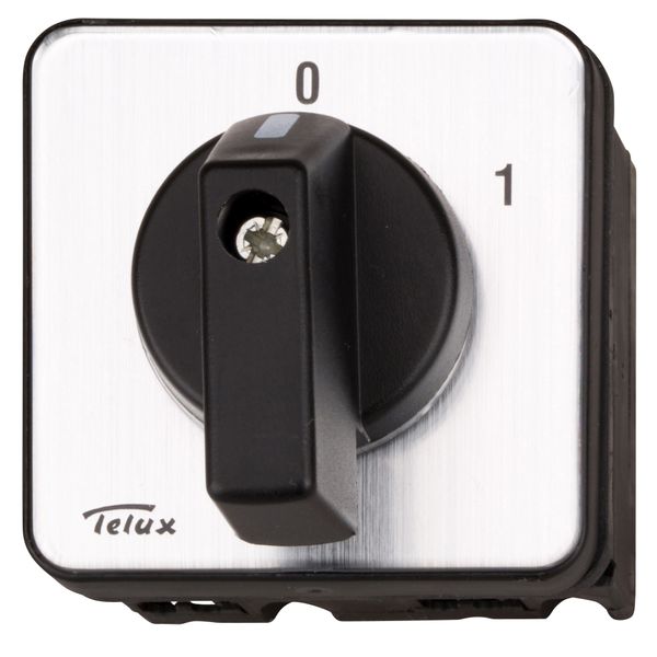 ON-OFF switch, 4 hole mounting, 1 pole, 20A, 0-1 image 2