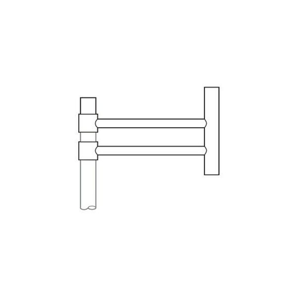 Mastausleger-Schiene, 1fach, DB 702S, Zopfmaß: 76mm image 1