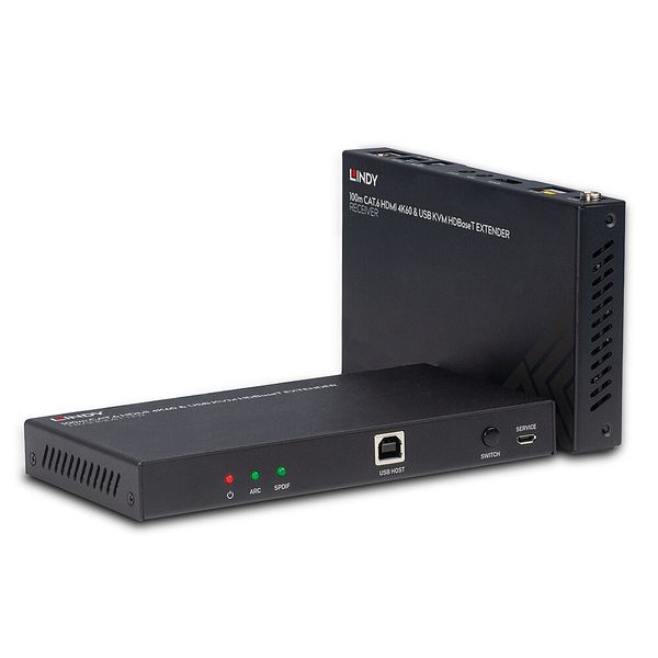 100m Cat.6 HDMI 4K60, Audio, IR & RS-232 HDBaseT KVM Extender Extend HDMI® resolutions up to 100m via HDBaseT image 1