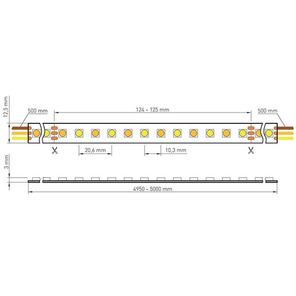 FS 115, DH, 100% MIX, 20lm/m, 1112lm/m, 24VDC, IP44, l=5m image 3