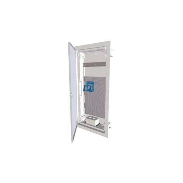 Compact distribution board-flush mounting, multimedia, 4-rows, super-slim sheet steel door image 1