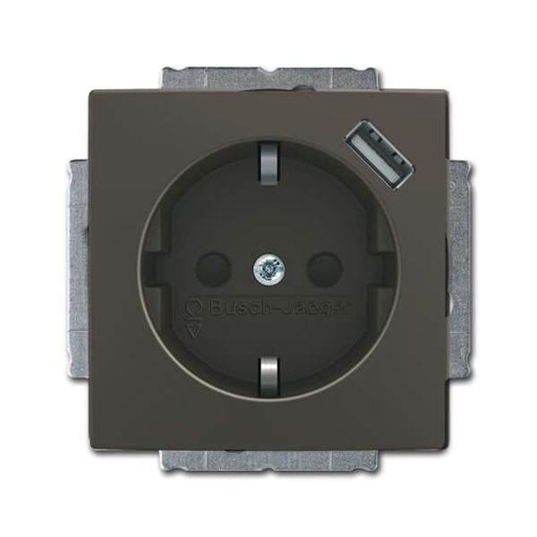 20 EUCBUSB-93-507 Socket Outlets with USB A champagne - Basic55 image 1