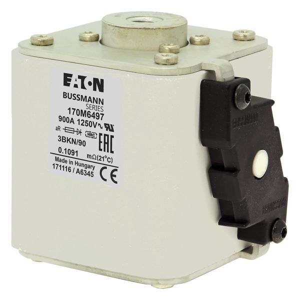 Fuse-link, high speed, 900 A, AC 1250 V, size 3, 76 x 92 x 91 mm, aR, IEC, UL, single indicator image 17