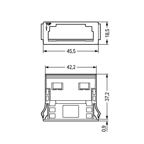 Snap-in frame 4-pole 1.0 … 3.0 mm black image 3